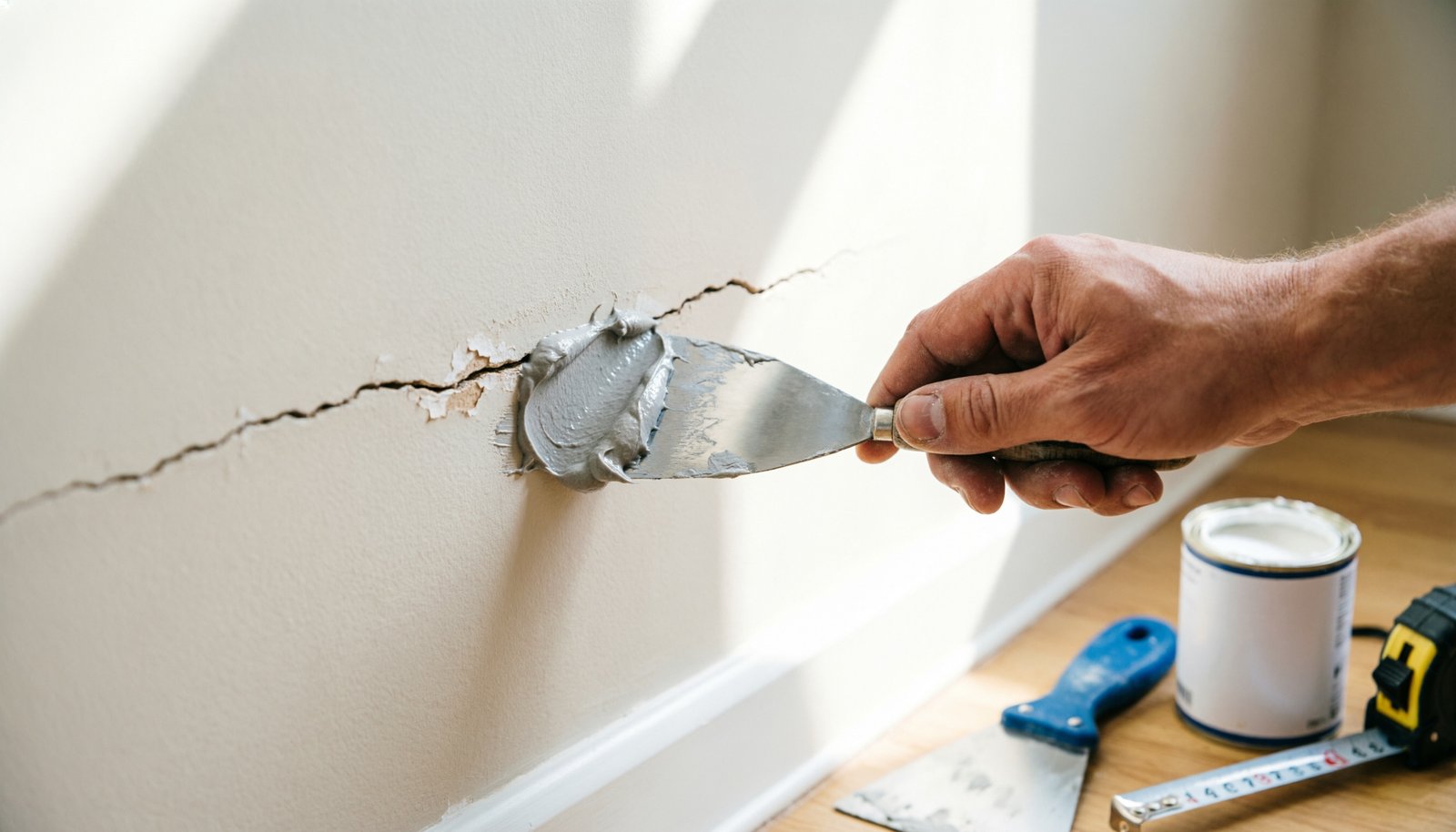 Réparer une fissure dans un mur avant l'hiver : la bonne méthode selon sa taille